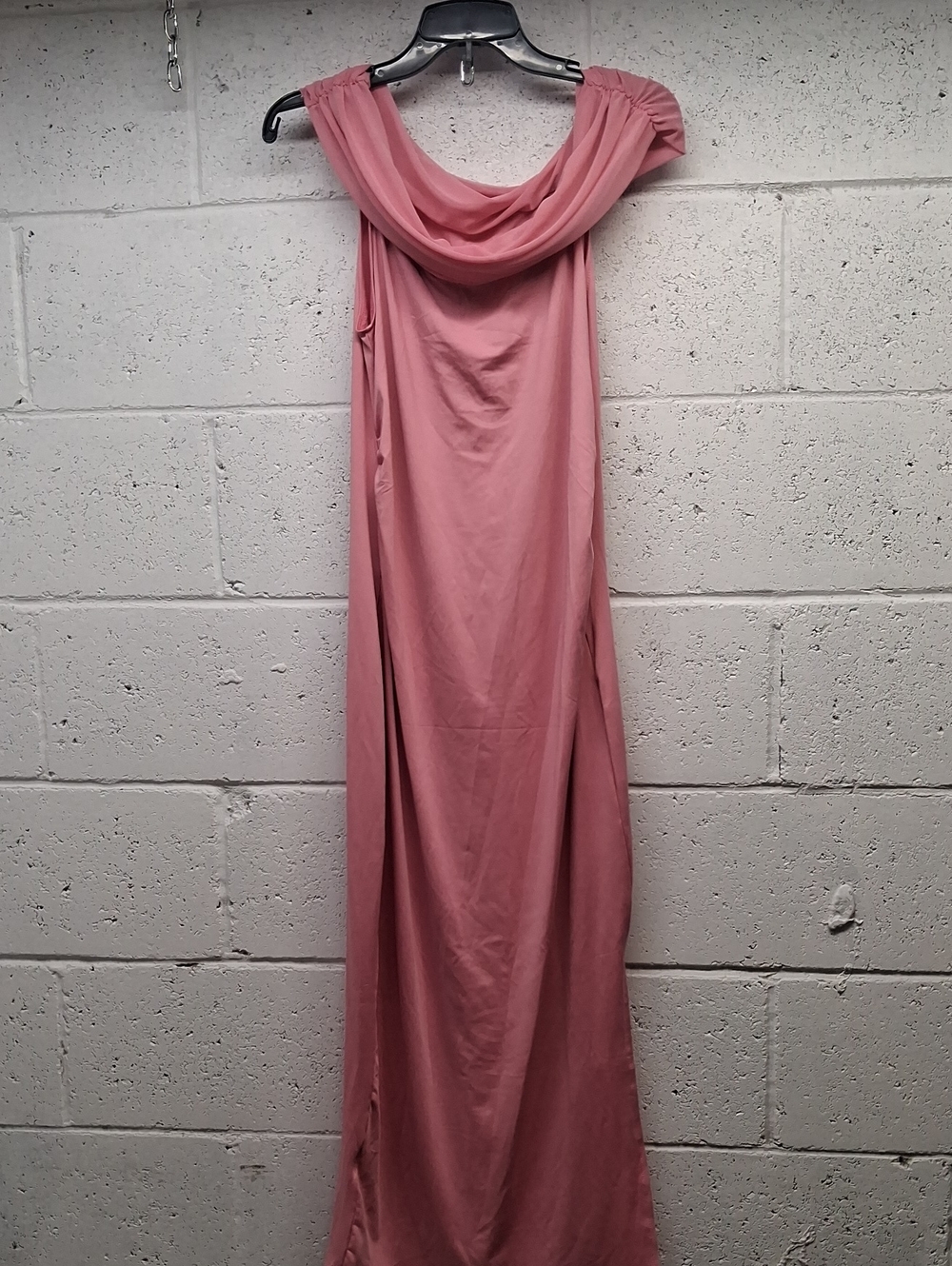 NWOT Womena Sleeveless Cowl Neck Maxi Dress in Dusty Rose